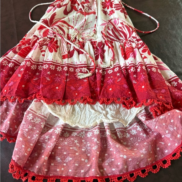 Red and White Floral Dress - Picture 4 of 5